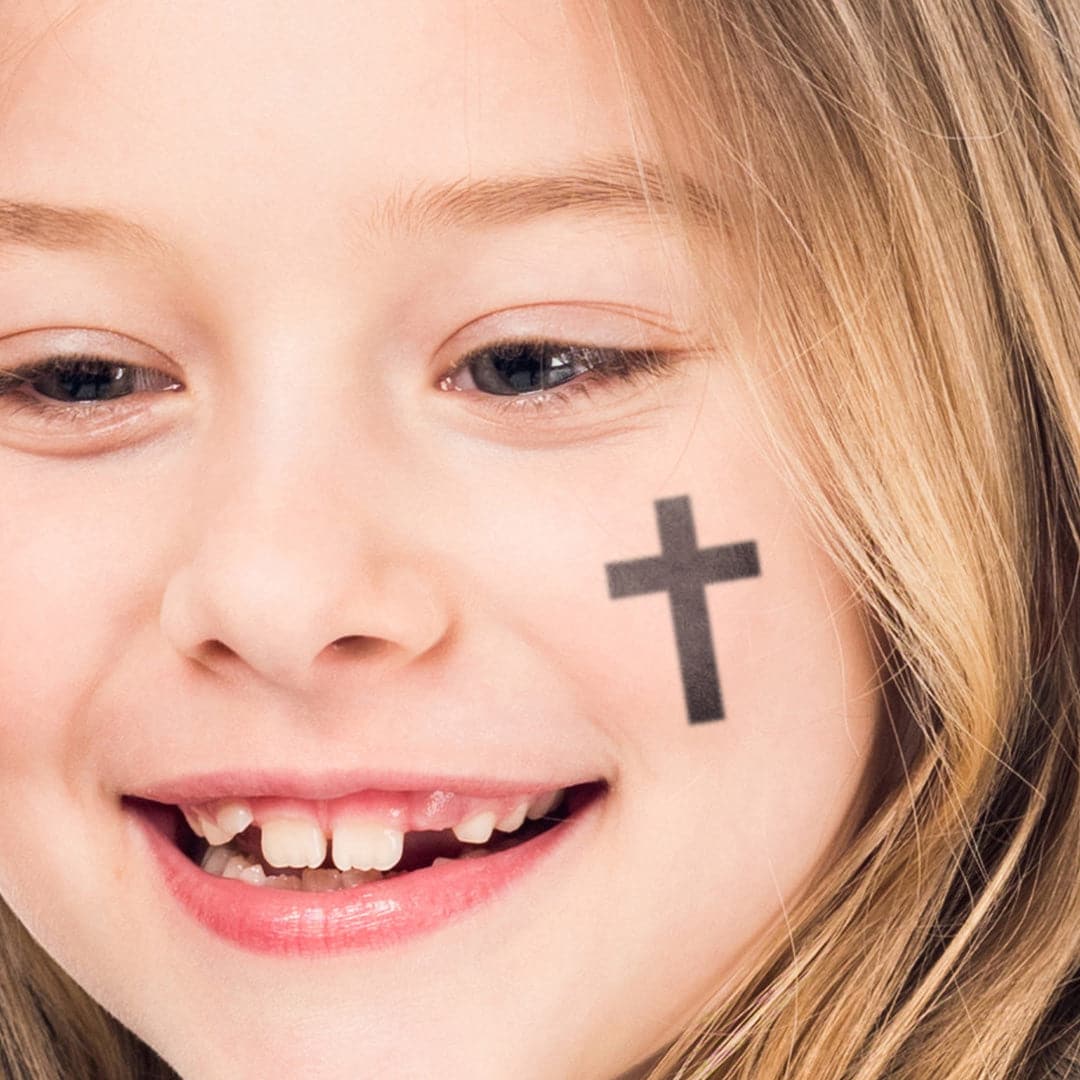 Black Cross Temporary Tattoo 2.5 in x 3.5 in
