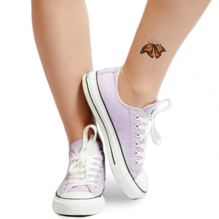 Modern Monarch Temporary Tattoo 2 in x 2 in
