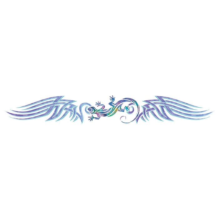 Gecko Tribal Band Temporary Tattoo 6 in x 1.5 in
