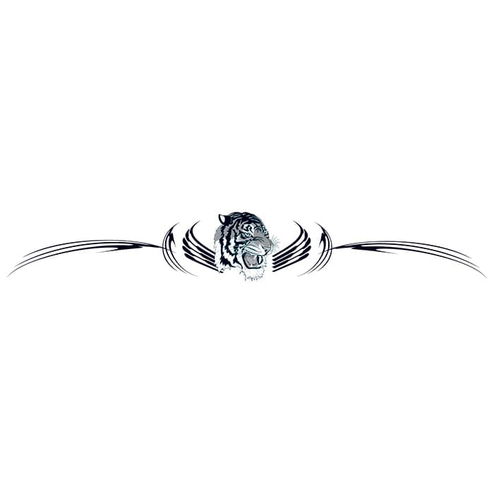 Tribal Tiger Armband Temporary Tattoo 9 in x 1.5 in