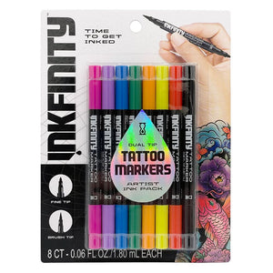 Semi Permanent Tattoo Marker Set – All 8 Colors