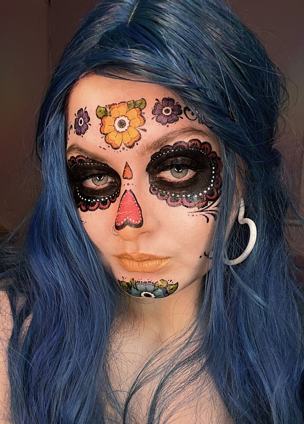 Day of the dead Costume Face Tattoo