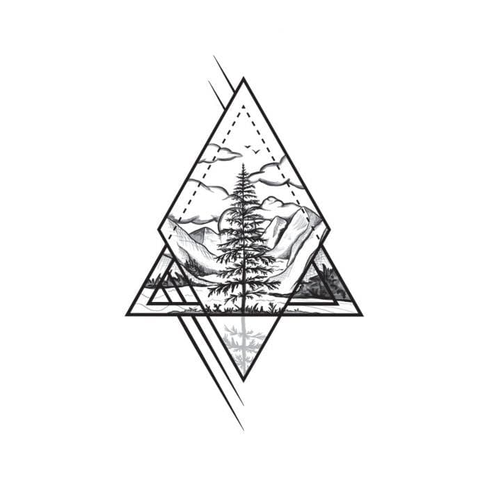 Diamond Nature Scene Temporary Tattoo