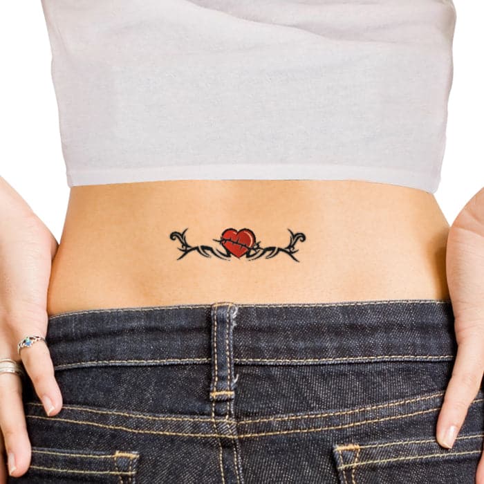 Devil Hearts Temporary Tattoo 6 in x 4.5 in