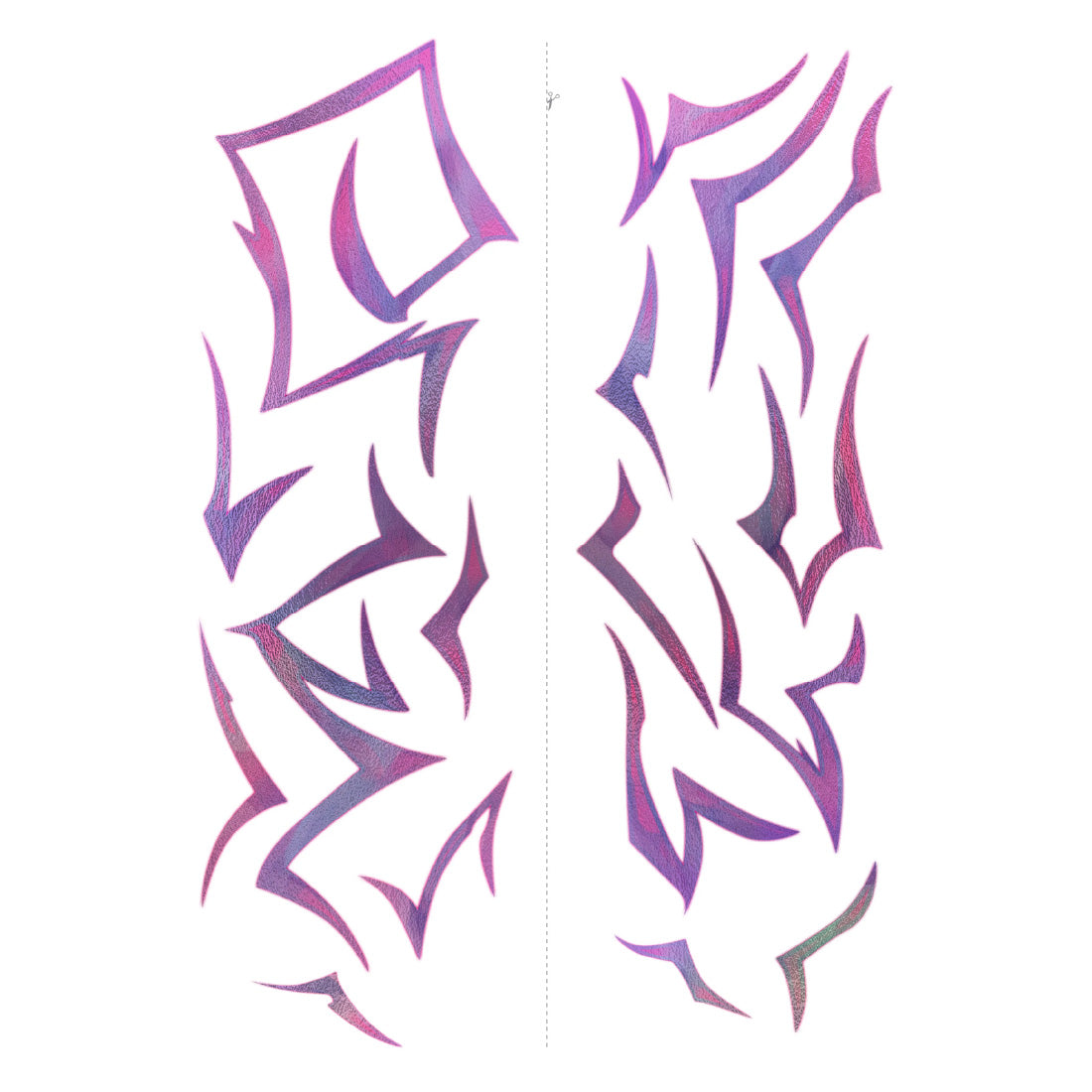 K-Pop Marking Costume Metallic Temporary Tattoos