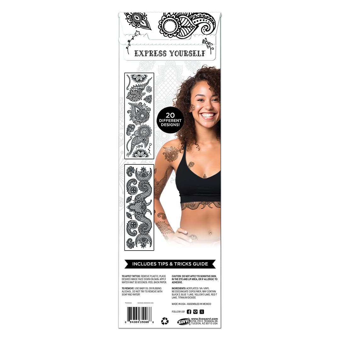 Henna Flash Tattoo Pouch by Savvi
