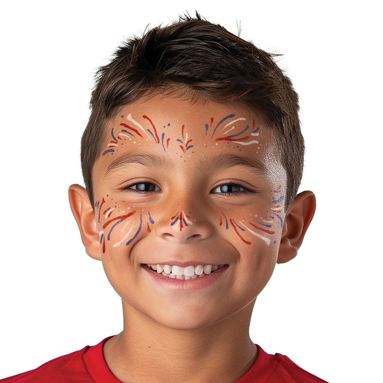 Patriotic Firework Temporary Tattoo Face Tattoos Party Pack 8 Tattoos Assortment