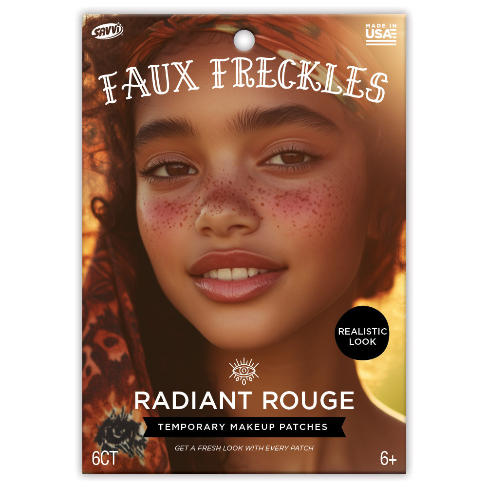 Radiant Rouge Freckle Temporary Tattoos Party Pack 6 Tattoos Assortment