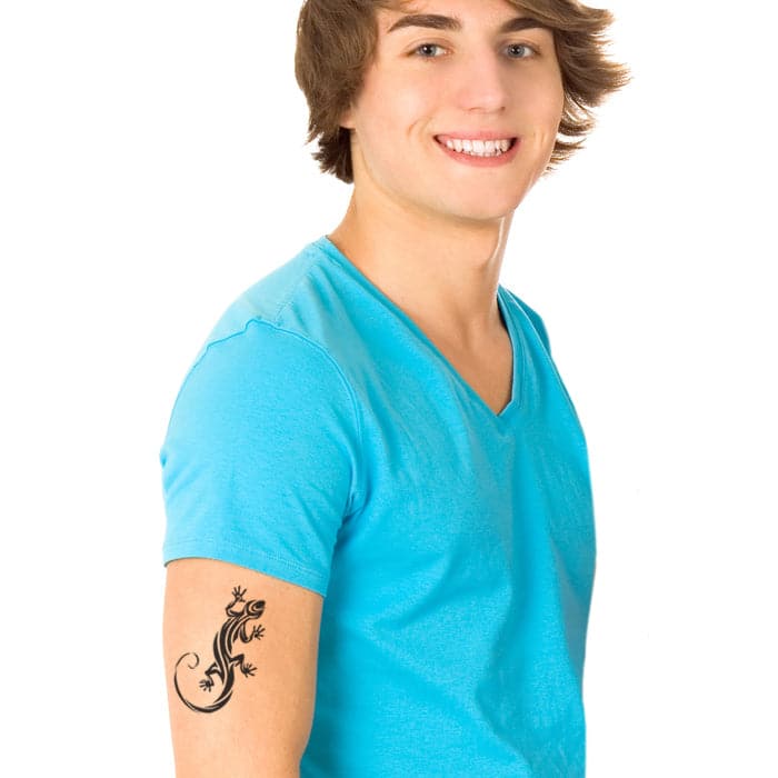 Tribal Lizard Temporary Tattoo 3.5 in x 2.5 in