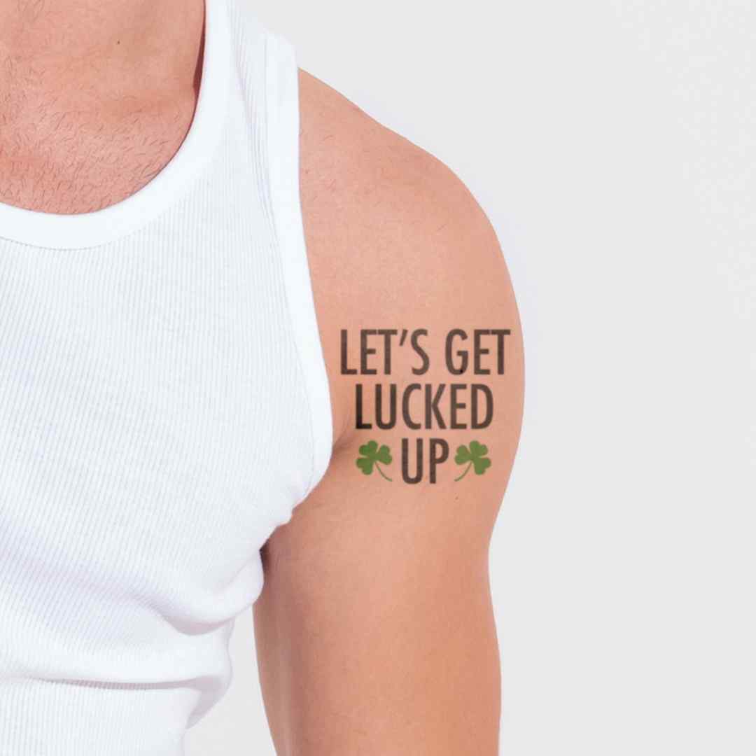 St Patrick's Day Party Theme Temporary Tattoo 3 in x 3 in
