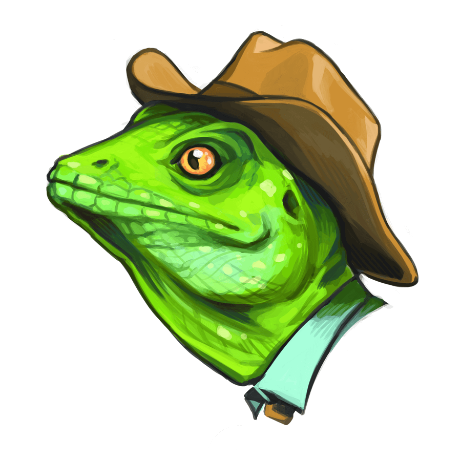 Cowboy Lizard Temporary Tattoo - Temporary Tattoos